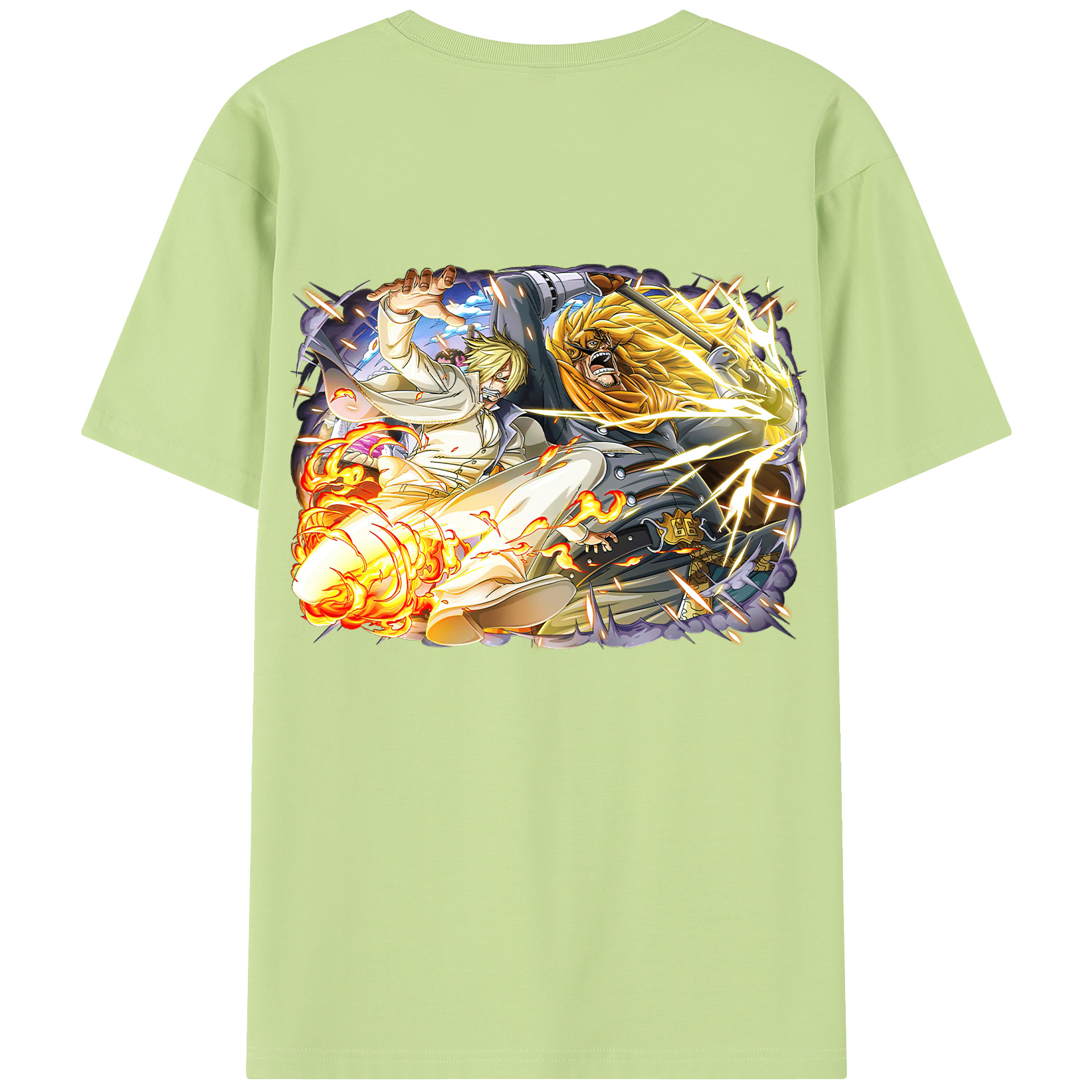 ワンピース サンジ ONE PIECE Sanji 綿100％半袖Tシャツ（背面プリント）
